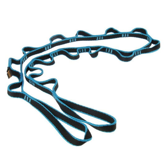 10 22KN Loop Daisy Chain Webbing Nylon Strap for Outdoor Tree Climbing - Blue 110Cm