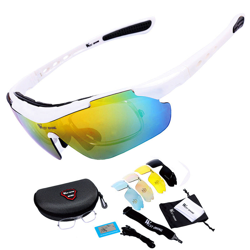 Cycling Glasses Mountain Bike Windproof Sunglasses - Blue Force Sports