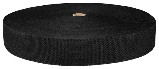 2 Inch Black Acrylic Webbing Closeout, 5 Yards