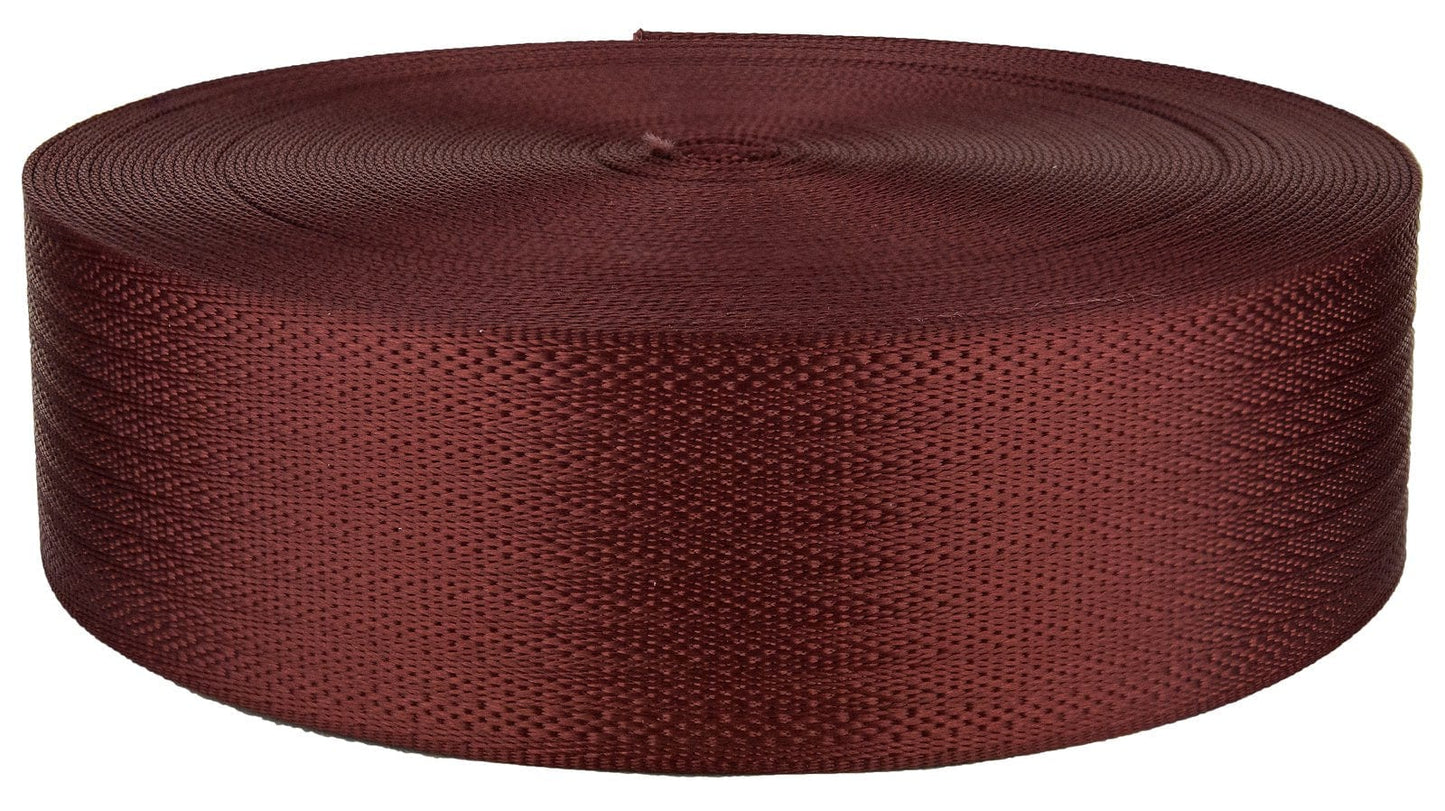 2 Inch Seat-Belt Brick Red Polyester Webbing Closeout, 5 Yards