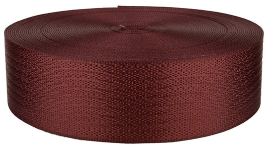 2 Inch Seat-Belt Brick Red Polyester Webbing Closeout, 5 Yards