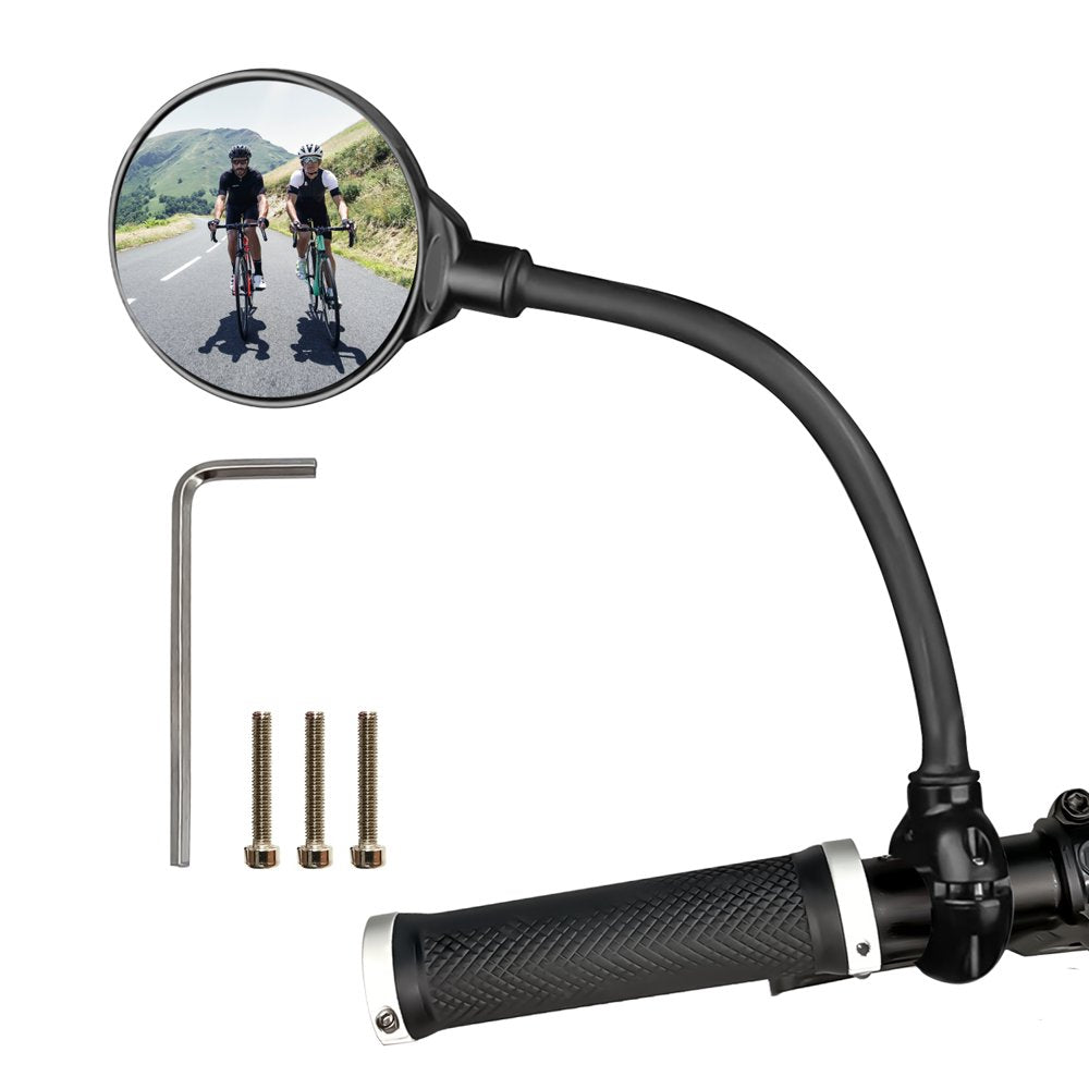 ASTARIN Bike Mirrors Handlebar Rearview Mirror,Adjustable Rotatable Bike Accessories, Wide Angle Acrylic Convex Safety Mirror for Mountain Road Bike