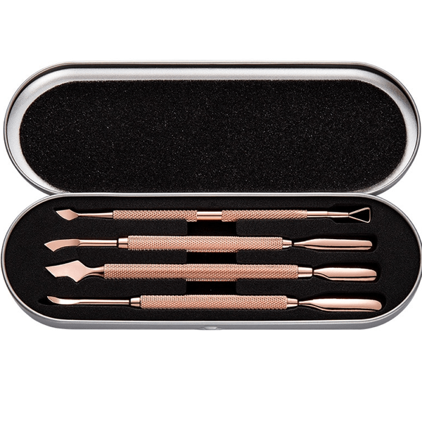 Stainless Steel Rose Gold Nail Art Cuticle Pusher Tools