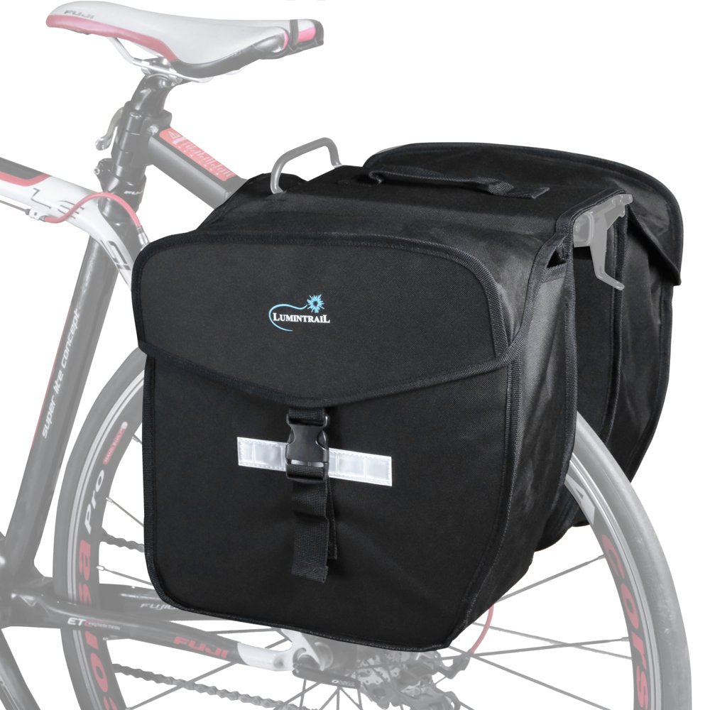 Lumintrail Double Pannier Bike Bags 36L Bag Capacity for Rear Bicycle Rack