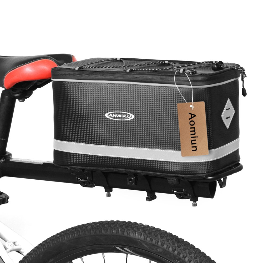 Aomiun 12L Bike Trunk Bag with Rain Cover Bicycle Rear Bag Bike Rack Bag