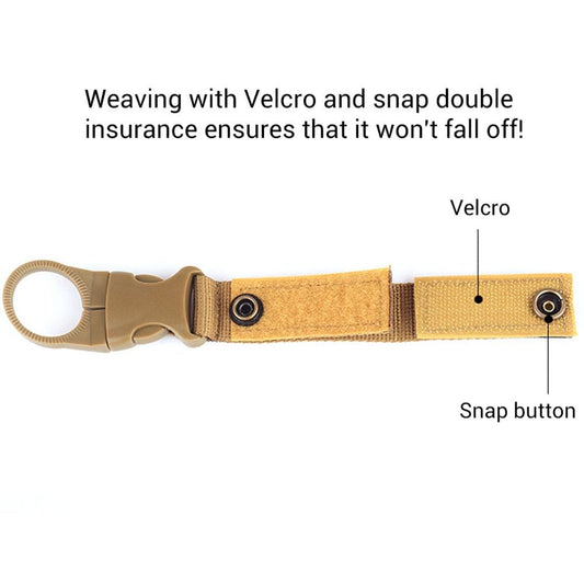 3 Pcs Military Webbing Buckles Hooks Water Bottle Holder Clip Outdoor Hiking Climbing Carabiner Belt Backpack Hanger Hooks