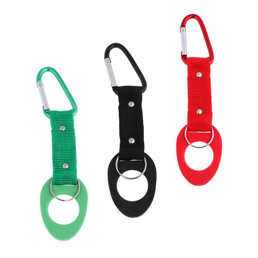 3 Pcs Outdoor Climbing Water Bottle Holder Carrier Hooks Belt Hanging Strap Webbing Buckle Clip Universal
