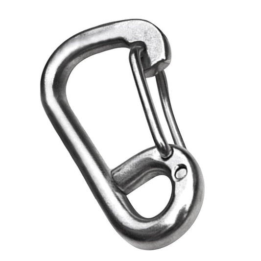 304 Stainless Steel Durable Carabiner Keyring Keychain Webbing Strap Belt Buckle Outdoor Fishing Backpacking Hiking Trekking Climbing - M16X160Mm