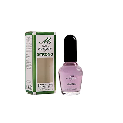 Nail Magic Strong Botanical Nail Strengthener,Conditioner w/horsetail, rich in silica, nutrients, vegan, cruelty free, helps splitting, cracking and breaking nails. Nail health & growth (0.5 Fl Oz)