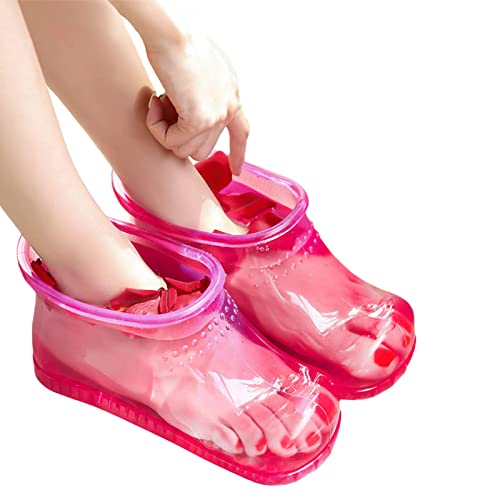 CREAMOON Thermal Massage Foot Bath Shoes,Portable Hook-Type Foot Massage Foot Bath Shoes to Promote Blood Circulation,Containing Bath Powder…