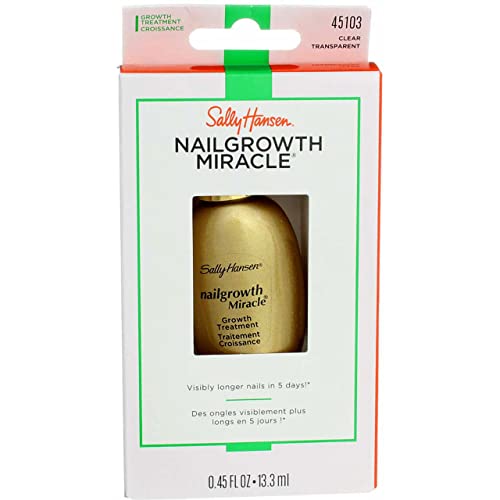 Sally Hansen Nail Growth Miracle Growth Treatment Clear 0.45 Ounce (13.3ml) (2 Pack)