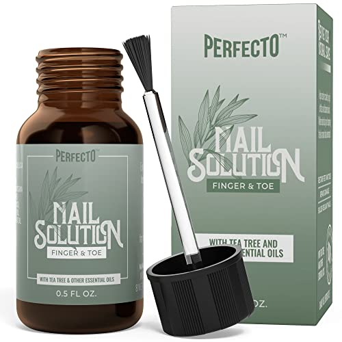 Perfecto Toenail Treatment with Tea Tree Oil - Fingernail and Toe Nail Treatment Extra Strength - Nail Repair Foot Nail Treatment - Renews Foot, Yellow & Cracked Nails
