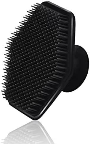 Silicone Face Scrubber for Men, Gentle Exfoliator Pad & Massager, Facial Cleansing/Wash Brush - Removes Dead & Dry Skin(Black)
