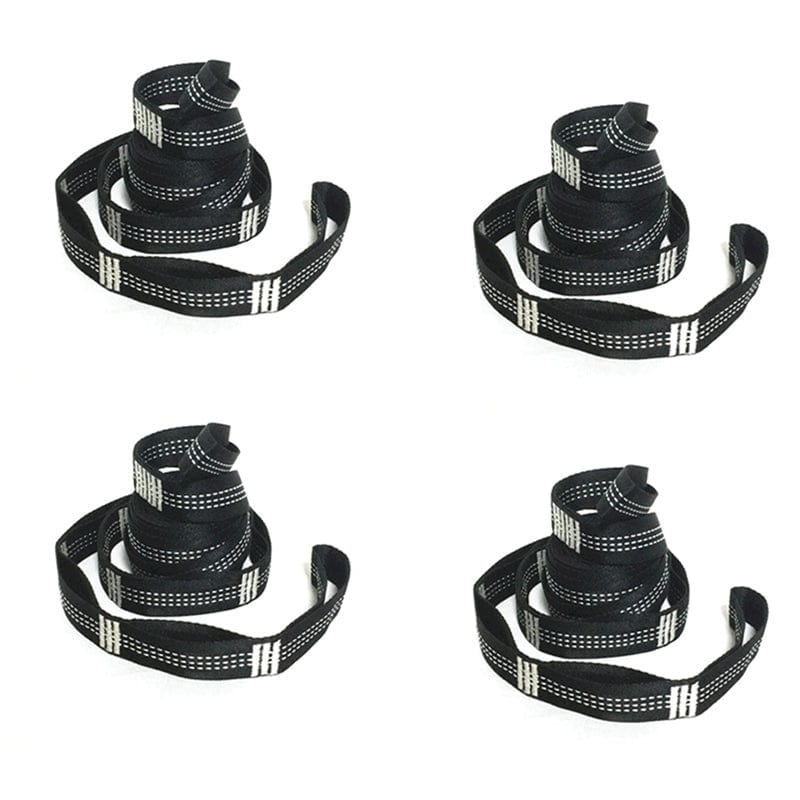 4X Outdoor Hammock Tree Straps Tree Tie Rope High Load-Bearing Nylon Webbing Rock Climbing Flat Belt Cover White