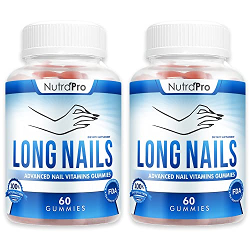 NutraPro Nail Growth Vitamins for Stronger Nail - No More Chipped Nails.Nail Strengthener and Growth Supplement Gummies – Grow Strong Long Nails with Biotin and Collagen Gummies.