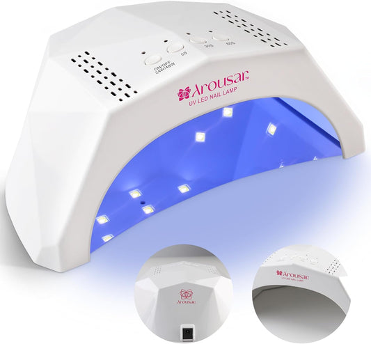 UV LED Nail Lamp 48W, Nail Light for Gel Polish, UV Dryer for Poly Nail Gel, 3 Timers Professional Quick Dry Curing Lamp with Auto Sensor, DIY Manicure Salon at Home