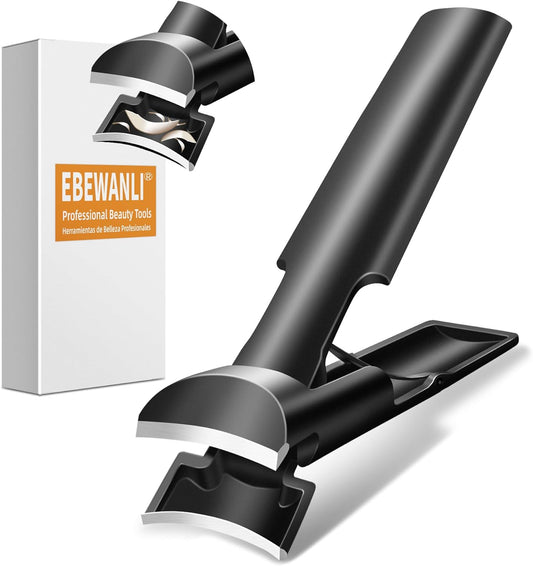 Toe Nail Clippers with Catcher, No Splash 9mm Wide Jaw Opening Large Toenail Clippers for Thick Nails or Tough Fingernail, Heavy Duty Nail Cutter for Men, Women, Seniors