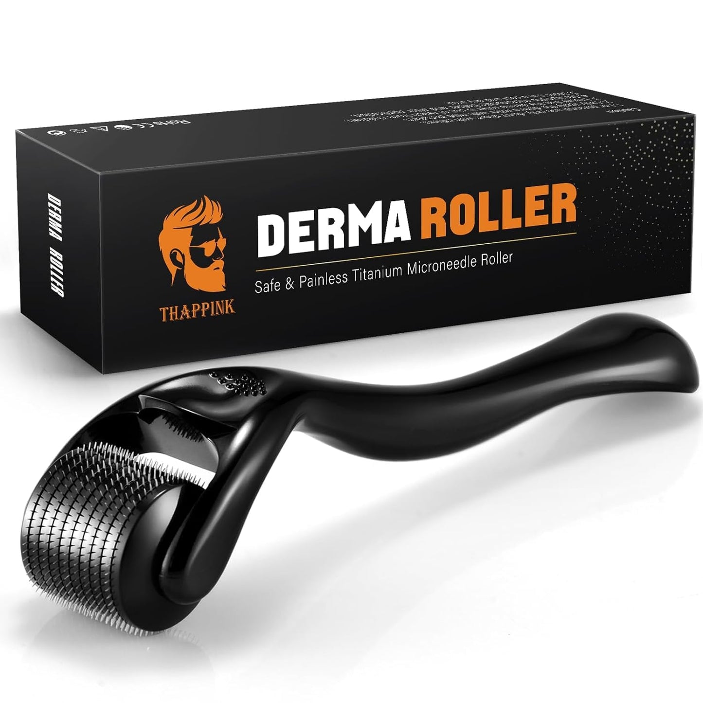 Derma Roller Microneedle Roller for Beard Face, 0.25mm Beard Roller Microneedling Roller for Women Men Home Use