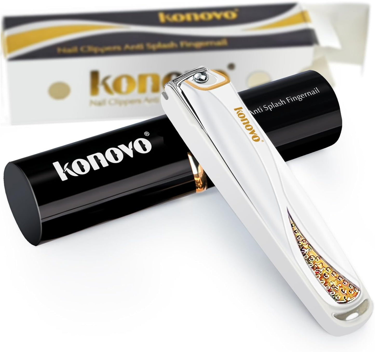 Nail Clippers for Women, Toe Nail Clippers for Thick Nails for Seniors, Nail Clipper with Catcher, Professional Fingernail Clipper