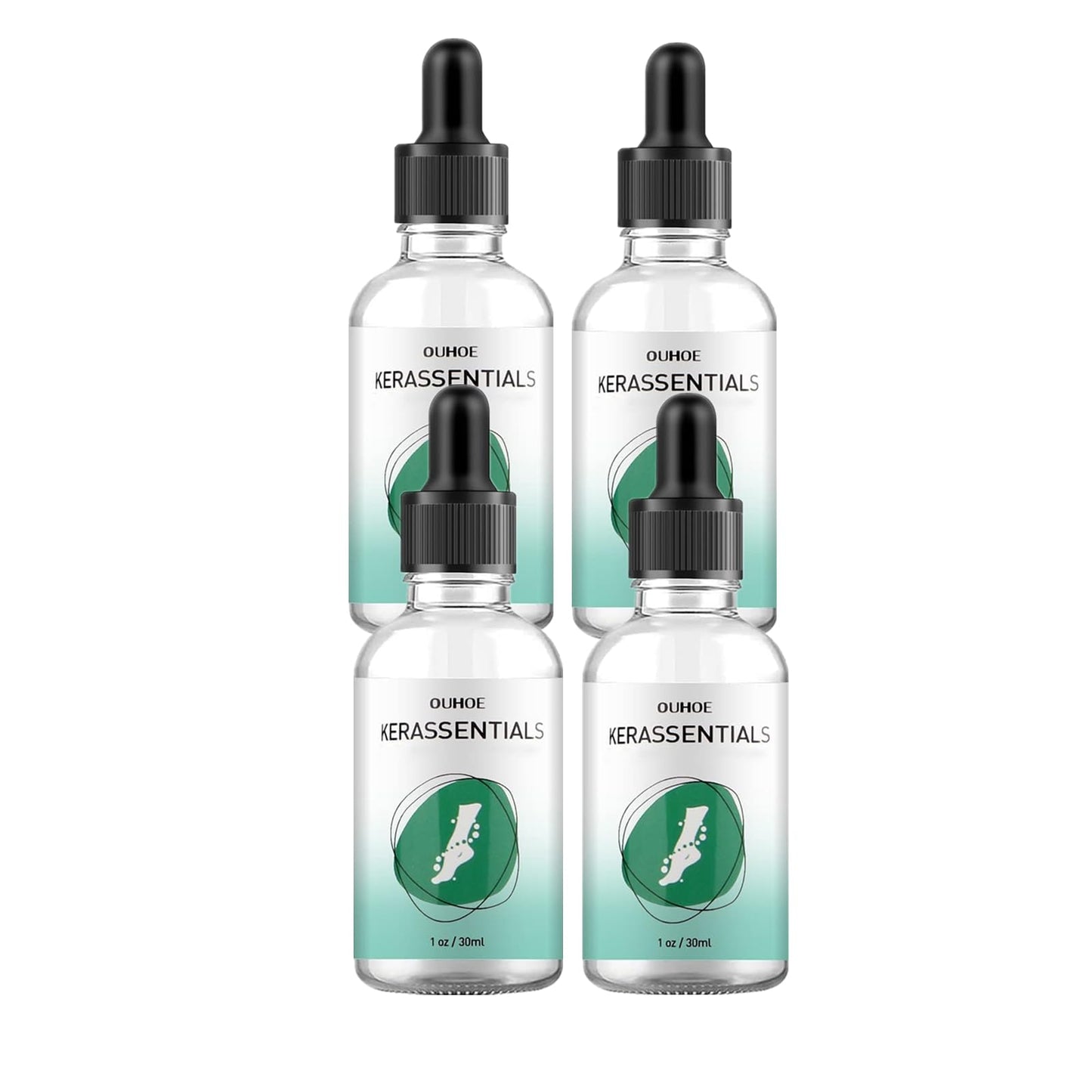 MUBSEOTH Kerassentials Toenail Oil, Kerassentials Nails Nutrient Oil, Nail Repair Solution 30ML/1PCS (4PCS)
