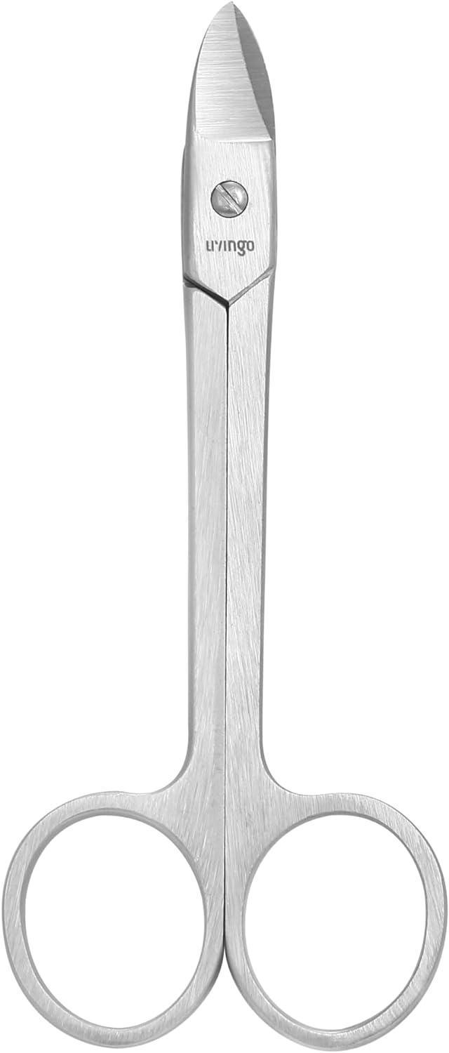 LIVINGO Professional Sharp Toenail Scissors - 4.25 Inch Heavy Duty Nail Scissors, Stainless Steel Manicure Pedicure Scissors Long Handles for Men & Women Thick and Hard Fingernails