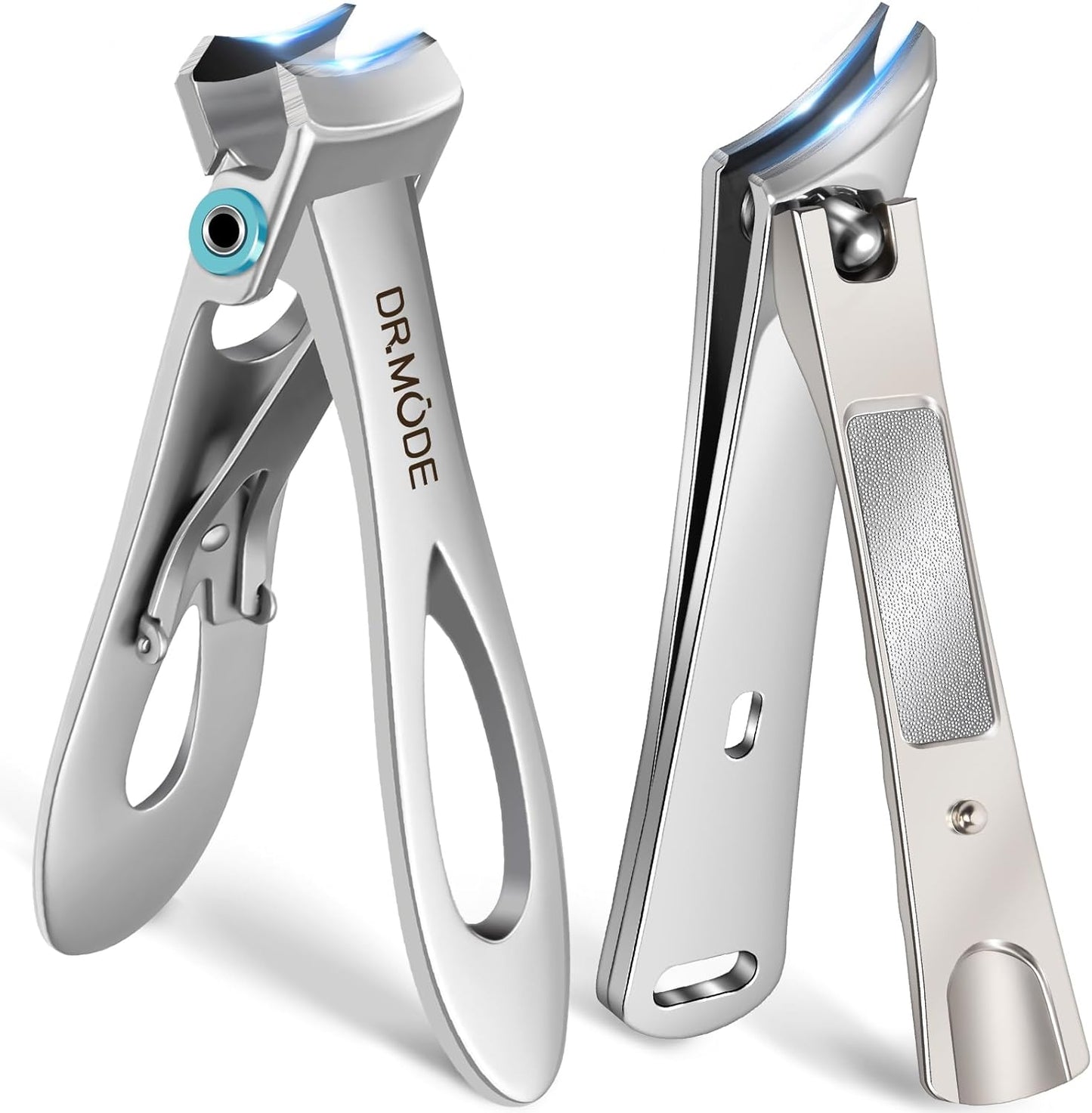 DRMODE Nail Clippers for Men Thick Ingrown Nails, Heavy Duty Large Toe Nail Clippers for Thick Nails for Seniors with Wide Opening, Ultra Sharp Upgraded Slanted Curved Ingrown Toenail Clippers