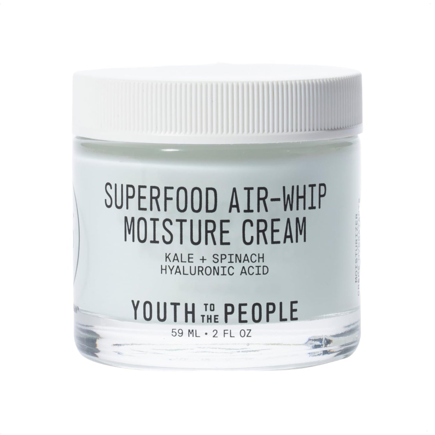 Youth To The People Air-Whip Moisture Face Cream - Gel Moisturizer & Face Primer - Lightweight Green Tea + Hydrating Hyaluronic Acid Moisturizer - Plumping, Anti-Aging, Sensitive Vegan Skincare (2oz)