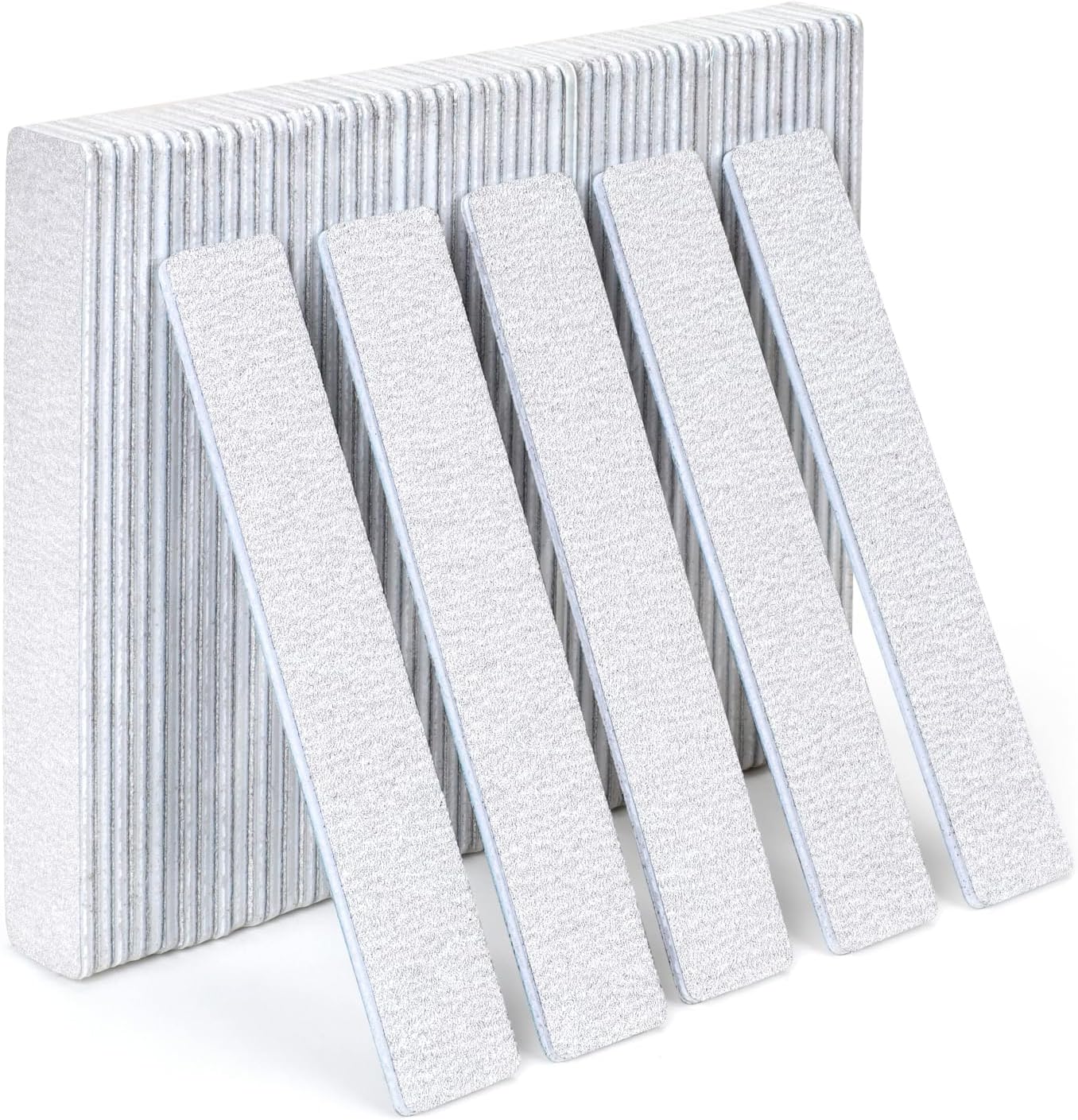 Nail Files, 50 PCS Fingernail Files 80/80 Grit Emery Boards for Nails - Professional Nail File Bulk Washable for Acrylic, Gel, Dip Powder, and Poly Gel Nails