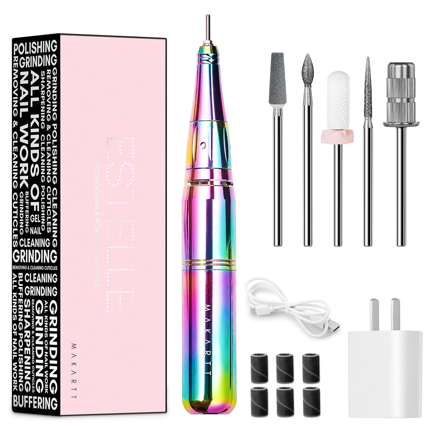 Estelle Cordless Professional Nail Drill (8000rpm, 12000rpm, 18000rpm)