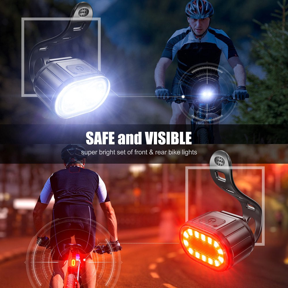 200 Lumens Bicycle Light Combination, Usb Waterproof Cycling Safety Light Bike Accessories