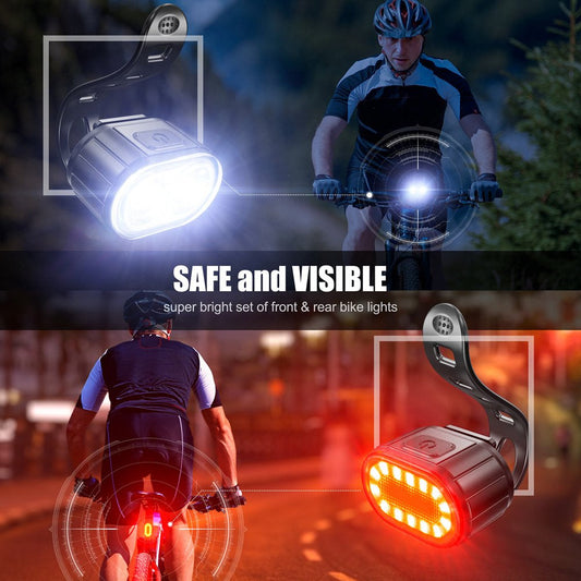 200 Lumens Bicycle Light Combination, Usb Waterproof Cycling Safety Light Bike Accessories