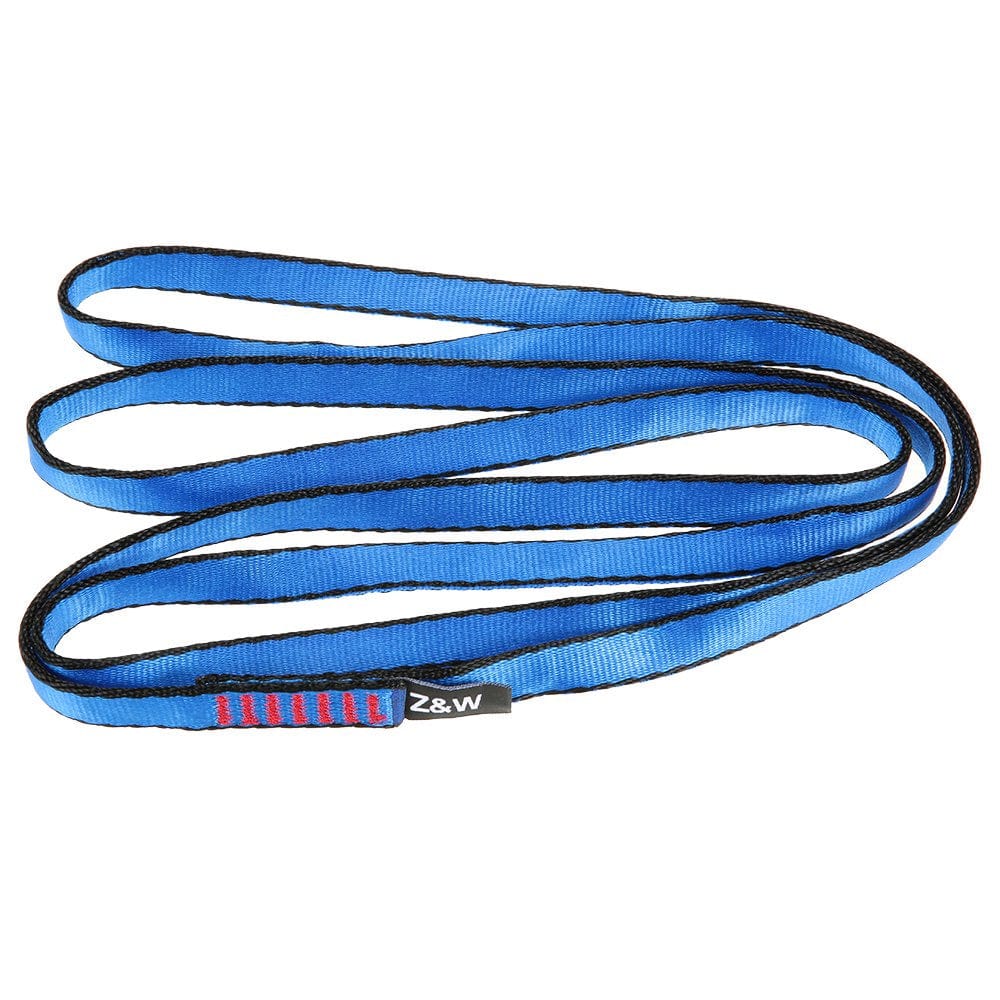 CACAGOO 23KN 16Mm 120Cm/3.9Ft Rope Runner Webbing Sling Flat Strap Belt for Mountaineering Rock Climbing Caving Rappelling Rescue Engineering
