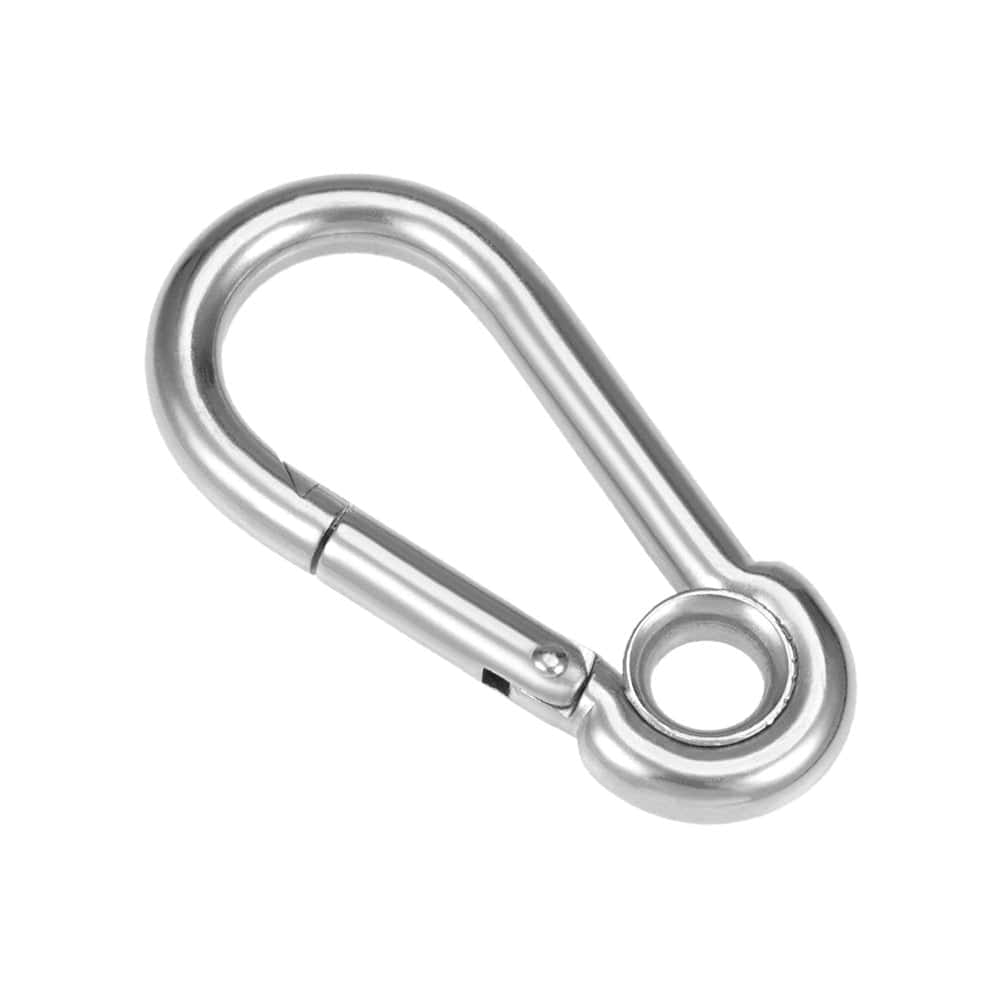 Carabiner Snap Hook, 2.71 Inch 69Mm 304 Stainless Steel Keychain Carabiner Spring Snap Link Hook Clip