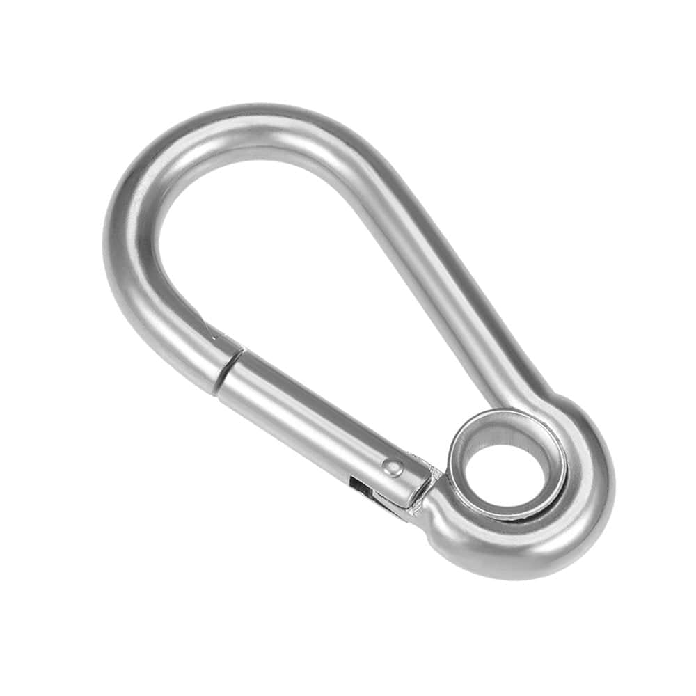 Carabiner Snap Hook, 3.96"/100.8Mm 304 Stainless Steel Keychain Carabiner Spring Snap Link Hook Clip