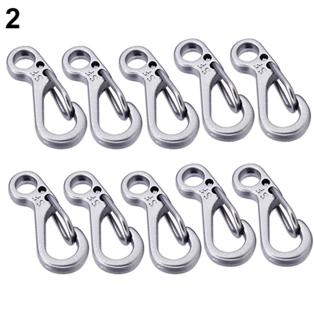 Cxda 10X Mini SF Carabiner Climbing Backpack Spring Clasps Keychain Bottle Hooks