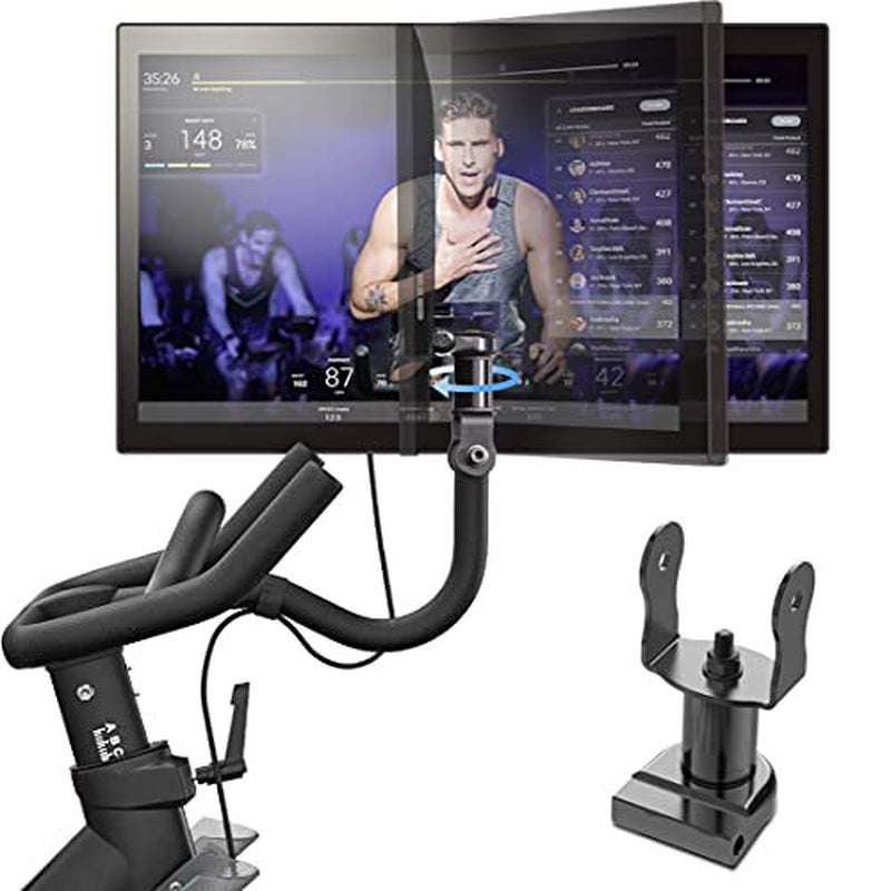 Utipef 360 Degree Adjust & Rotate Aviation Aluminum Screen Monitor Adjuster for Peloton Bikes, Dual Pivot Exercise Bike Accessories Monitor Mount Adapter Stand(Not Compatible with Peloton Bike +)