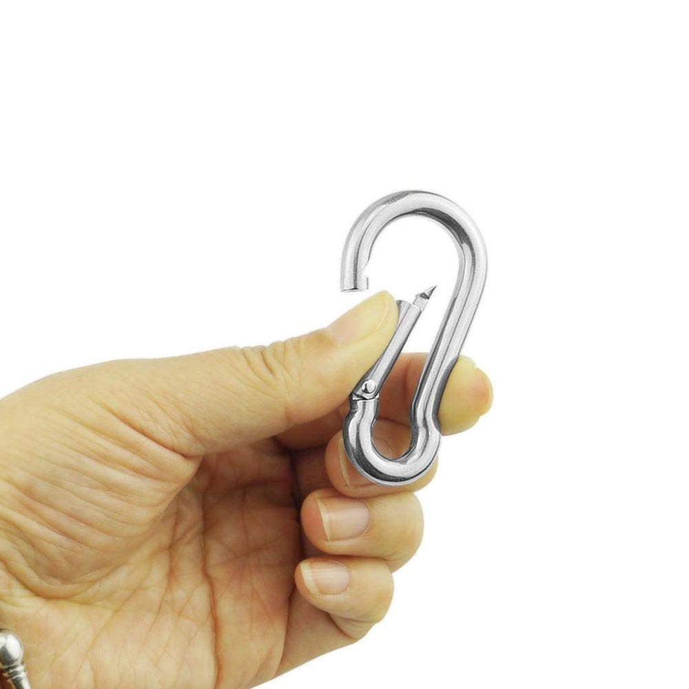 Hammock Hook Snap Carabiner Hooks Clips Heavy Duty Loaded Gate Clip Utility Hooks Backpack Hanging Buckle for Camping Hiking