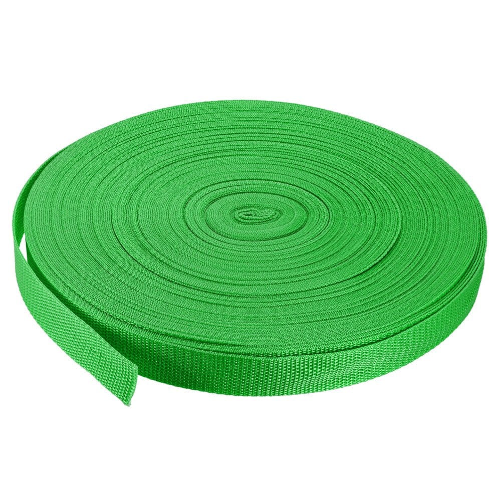 Heavyweight Polypropylene Webbing Strap 1" 50 Yards Dark Green Strapping Band for Outdoor