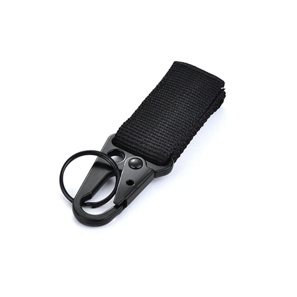 Kironypik 4 Pieces Hunting Carabiner Camping Climbing Belt Hanging Waistband Key Hook Hanger Nylon Multifunctional Webbing Buckle Khaki