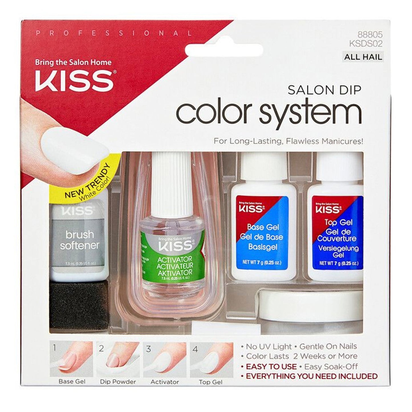 Kiss Salon Dip Color System All-in-One Starter Kit