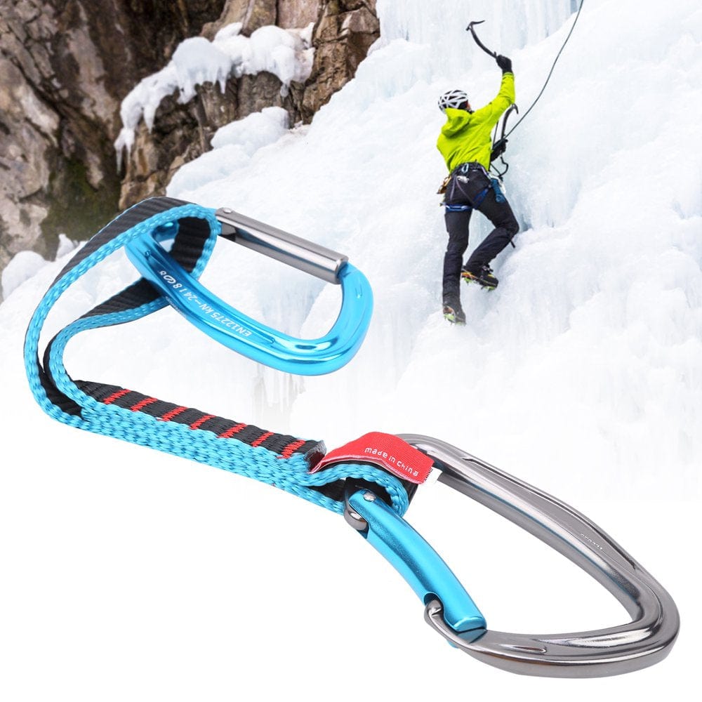 Mgaxyff Camnal 38CM Extenders Straight Bent Carabiner Rock Climbing Quickdraw Sling,Extender,Mountaineer Outdoor Protect Kits