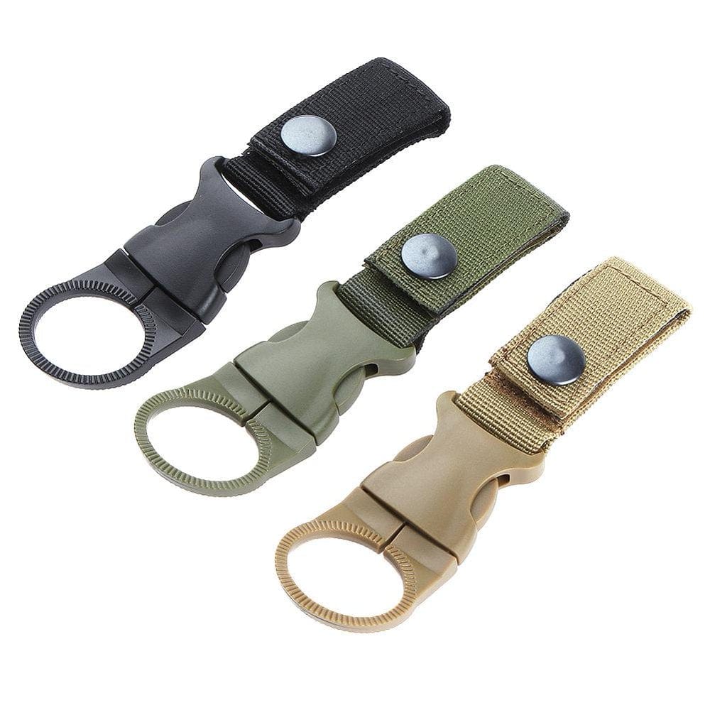 Nitouy 3Pcs Nylon Webbing Buckle Water Bottle Holder Clip Climb Carabiner Belt
