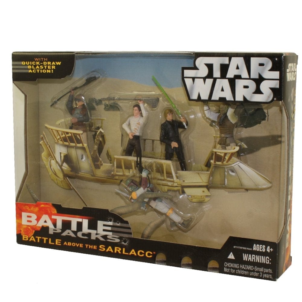 Star Wars - Battle Packs Action Figures - BATTLE above the SARLACC (Luke, Han, Lando, Boba Fett +1)