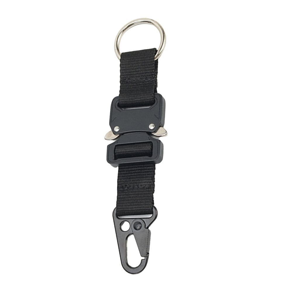 Sunhlx Nylon Belt Keychain Heavy-Duty Sturdy Adjustable High Strength Webbing Key Clip for Climbing