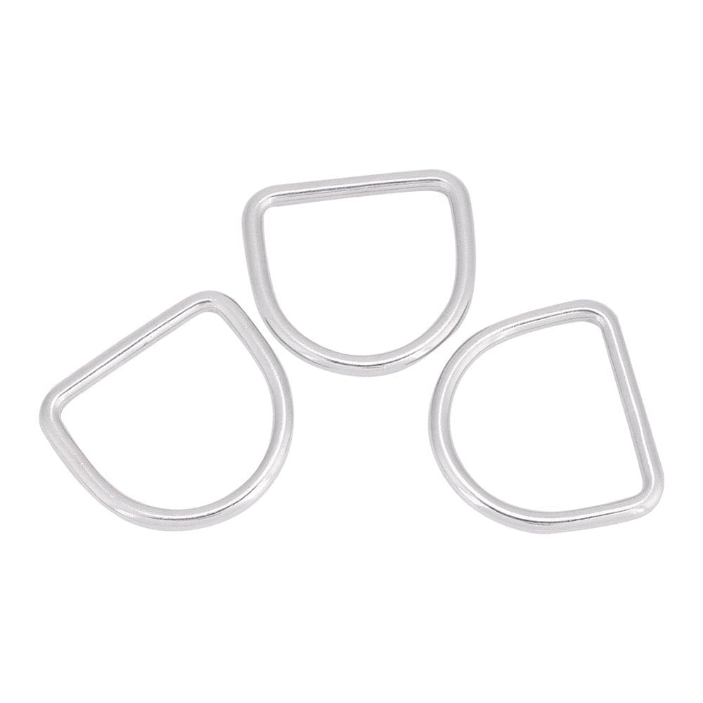 Tebru 3Pcs Stainless Steel D-Ring for Weight Belt Webbing Climbing Diving Accessory
