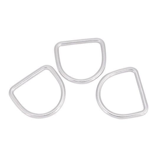 Tebru 3Pcs Stainless Steel D-Ring for Weight Belt Webbing Climbing Diving Accessory