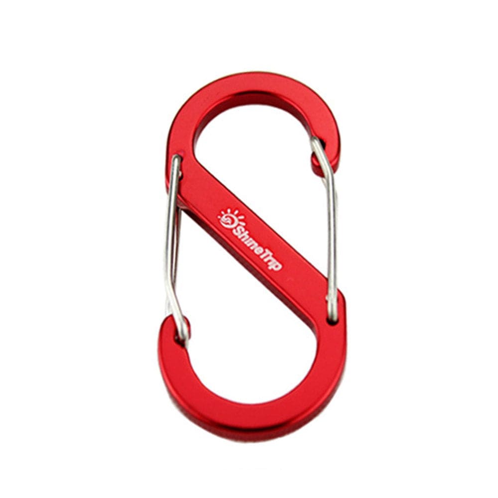 Thinsont S Shape Climbing Buckle Aluminum Alloy Double Gated Locking Carabiner Quickdraws Backpack Clasp,Blue Black