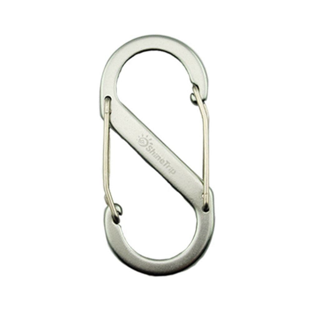 Thinsont S Shape Climbing Buckle Aluminum Alloy Double Gated Locking Carabiner Quickdraws Backpack Clasp,Blue Black