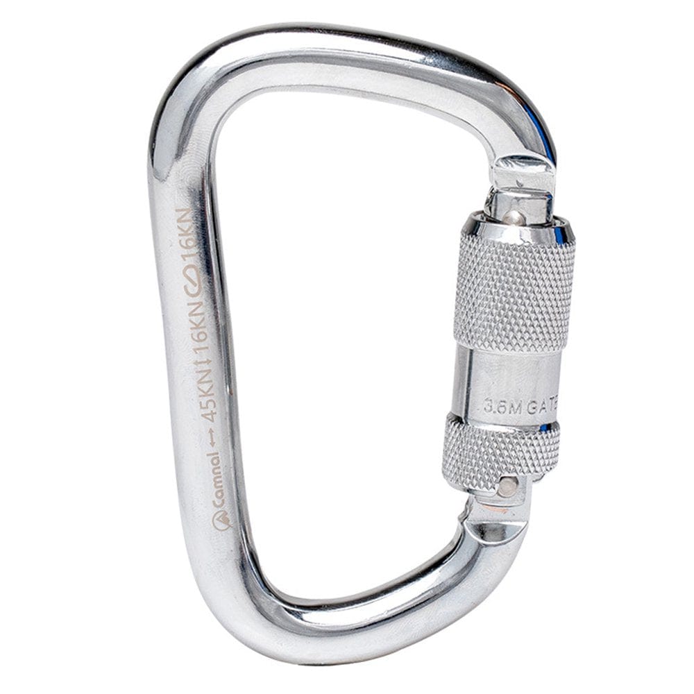 Toma Climbing Carabiner Professional Simple Load-Bearing Safety Lock Firm Automatic Safe Lock Quickdraw Tool Rope Clip for Protection Silver