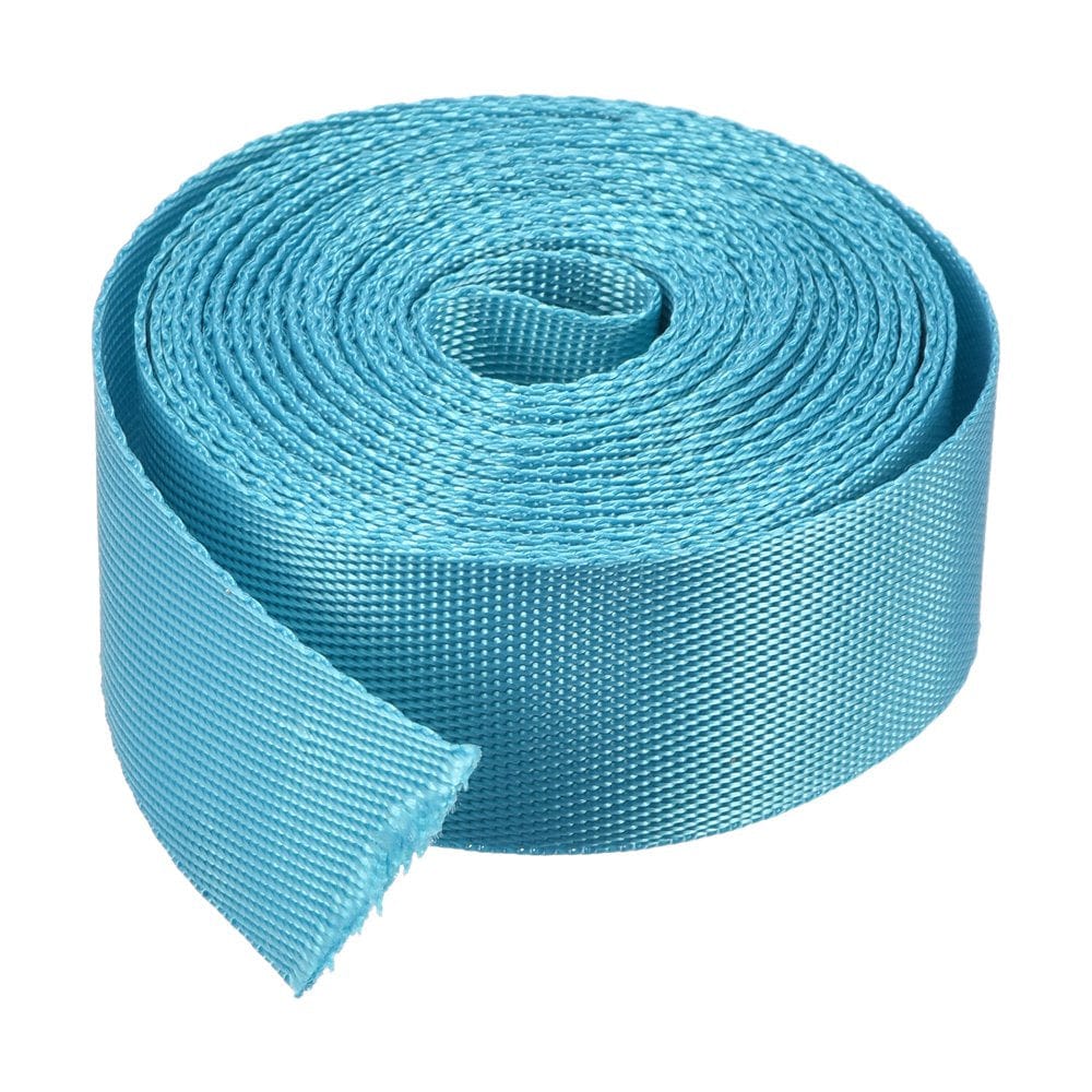 Uxcell Flat Nylon Webbing Strap 1 Inch 4 Yards Black for Backpack, Luggage-Rack